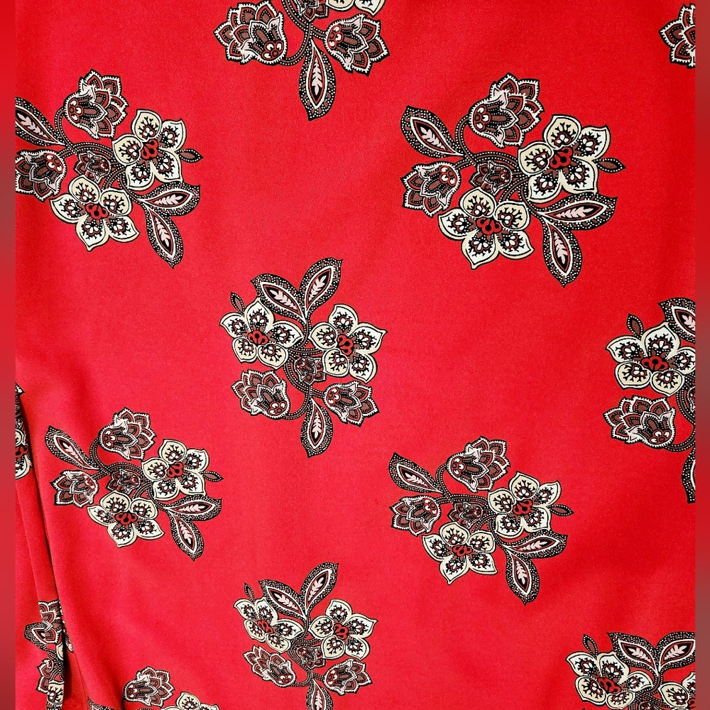 Ann Taylor LOFT Red and Floral Print Dress - Picture 7 of 8